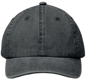 Volwassen unisex beau 6 panel baseballpet - maat One size Zwart