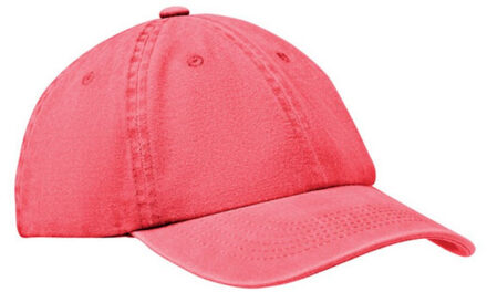 Volwassen unisex beau 6 panel baseballpet Rood - One size