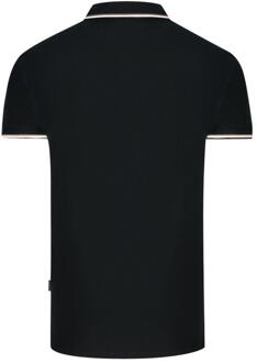 Volwassen unisex poloshirt met Londense punt (Zwart) - maat S