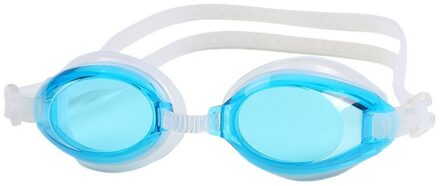 Volwassen Zwembril Recept Optische Bijziendheid Siliconen Anti-Fog Coating Water Dioptrie Zwemmen Duiken Eyewear Bril lucht blauw