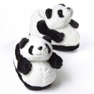 Volwassenen dieren sloffen / pantoffels panda M (37-38,5) - Sloffen - volwassenen Multikleur