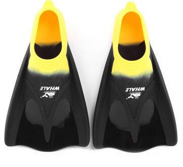 Volwassenen Duiken Vinnen Volledige Voet Flippers Close Hak Training Zwemmen Snorkelen Scuba Schoenen Pocket Fin Mannen Vrouwen Vinnen Surf geel / M