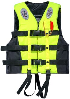 Volwassenen Reddingsvest Met Fluitje Zwemmen Varen Water Sport Boei Jassen geel / Xxxl