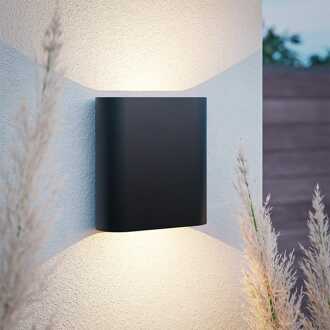 Vonia LED wandlamp - 3000K warm wit - 11 Watt - Up & down light - IP65 voor binnen en buiten - Dubbelzijdige wandlamp - Zwart