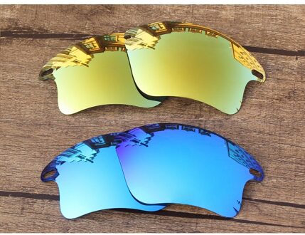 Vonxyz 2 Pairs Ijs Spiegel & 24 K Spiegel Polycarbonaat Vervanging Lenzen voor-Oakley Fast Jacket XL Frame