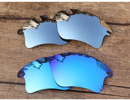 Vonxyz 2 Pairs Ijs Spiegel & Chrome Spiegel Polycarbonaat Vervanging Lenzen voor-Oakley Fast Jacket XL Frame