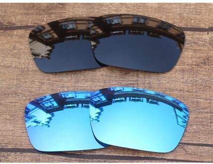 Vonxyz 2 Pairs Stealth Zwart & Ice Spiegel Gepolariseerde Vervanging Lenzen voor-Oakley Brandstofcel Frame