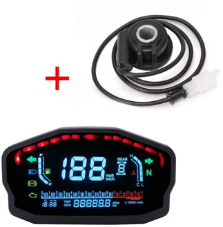 Voor 1,2,4 Cilinders Motorcycle Lcd Snelheidsmeter Digitale Backlight Kilometerstand 3