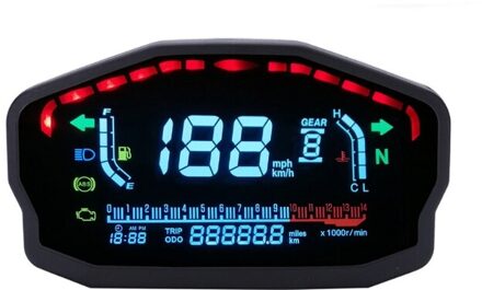 Voor 1,2,4 Cilinders Motorcycle Lcd Snelheidsmeter Digitale Backlight Kilometerstand