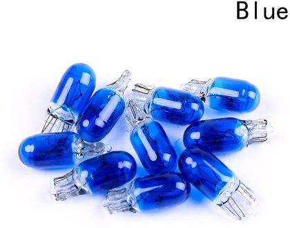 Voor 10 Stks/set Auto 12V 5W Originele T10 Halogeenlampen Blauw/Rood/Wit Glas Licht Lamp lamp Vervanging Accessoires