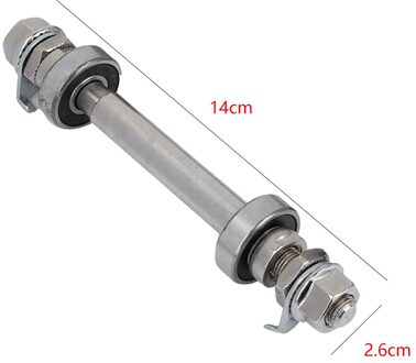 Voor Achter Fiets Metalen As 14Cm 18Cm Fiets Wiel Hub As 6000 Lager Effen As Fiets As Hendel fiets Reparatie Accessoires voorkant 14cm