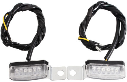 Voor Achter LED Mini Richtingaanwijzer Blinker Light Indicatoren Voor Harley Bobber Honda Yamaha Cafe Racer Scooter ATV Motocross chroom