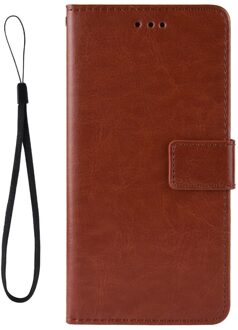 Voor Alcatel 1L Case Luxe Flip Pu Lederen Portemonnee Lanyard Stand Case Voor Alcatel 1L 1 L Alcatel1L telefoon Tassen bruin