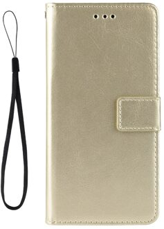 Voor Alcatel 1L Case Luxe Flip Pu Lederen Portemonnee Lanyard Stand Case Voor Alcatel 1L 1 L Alcatel1L telefoon Tassen goud