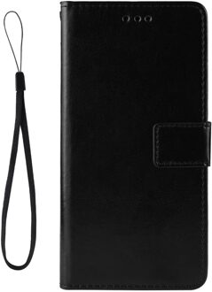 Voor Alcatel 1L Case Luxe Flip Pu Lederen Portemonnee Lanyard Stand Case Voor Alcatel 1L 1 L Alcatel1L telefoon Tassen zwart
