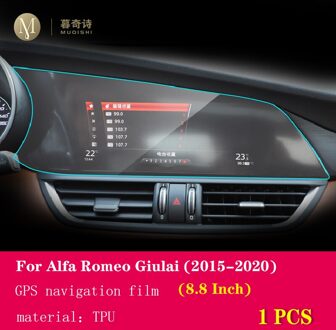 Voor Alfa Romeo Giulia Auto Gps Navigatie Beschermende Film Lcd Screen Tpu Cover Anti-Kras Screen protector 8.8 Inch 1 stk
