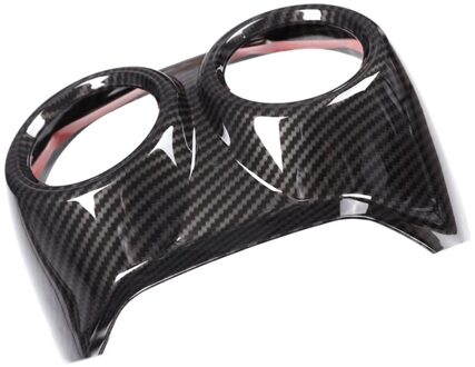 Voor Alfa Romeo Stelvio Carbon Fiber Stijl Abs Rear Rij Airconditioning Vent Cover Frame Trim