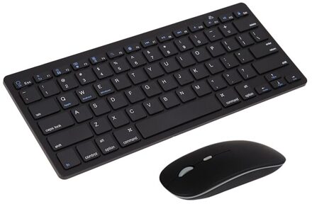 Voor Android Apple Systeem Smart Phone Tablet Pc Universal Mini Ultradunne Draadloze Bluetooth Toetsenbord Muis Set zwart