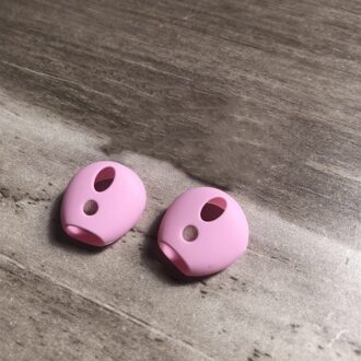 Voor Apple Airpods 2 Anti-Verloren Silicone Soft Mouw Bluetooth Headset Case Ultradunne Non-Slip Oor caps Voor Air Pods Accessoires roze