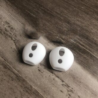 Voor Apple Airpods 2 Anti-Verloren Silicone Soft Mouw Bluetooth Headset Case Ultradunne Non-Slip Oor caps Voor Air Pods Accessoires wit