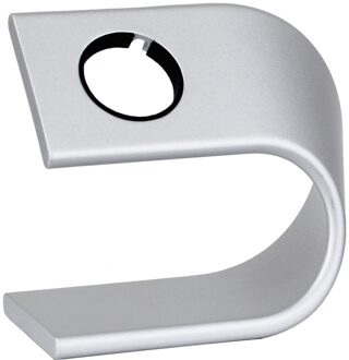 Voor Apple Horloge Band Stand Iwatch Serie 6 Se 5 4 3 44Mm 40Mm 42Mm 38Mm U Houder Opladen Cradle Beugel Accessoires zilver