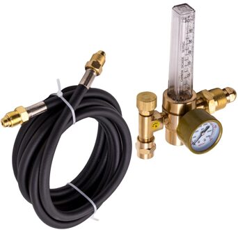 Voor Argon Of Argon/CO2 Mix Flowmeter Mig Tig Lassen Regulator W 10 'Inert Gas Slang
