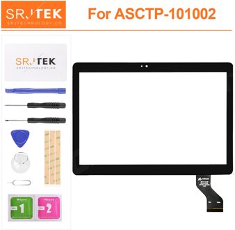 Voor ASCTP-101002 Display Tablet Pc Externe Capacitieve Touchscreen Digitizer Vergadering Vervanging Outer Glas Sensor Panel zwart 12cm touch
