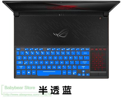 Voor ASUS ROG Zephyrus GX501GI GX501GI GX501 GX531GS GX531GM GX531G 15.6 inch Siliconen Toetsenbord Cover laptop Protector Skin blauw