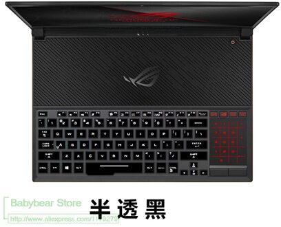 Voor ASUS ROG Zephyrus GX501GI GX501GI GX501 GX531GS GX531GM GX531G 15.6 inch Siliconen Toetsenbord Cover laptop Protector Skin zwart