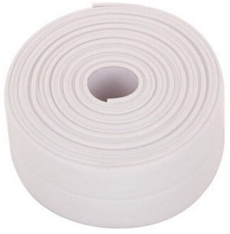 Voor Badkamer Keuken 3.2M Douche Wastafel Bad Afdichtstrip Tape Kalefateren Strip Zelfklevende Waterdicht Muursticker Sink Edge tape wit