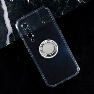 Voor Blackview BL6000 Pro 5G Terug Ring Holder Bracket Telefoon Case Cover Tpu Zachte Siliconen Op BL6000Pro BL6000 / Ring Case wit