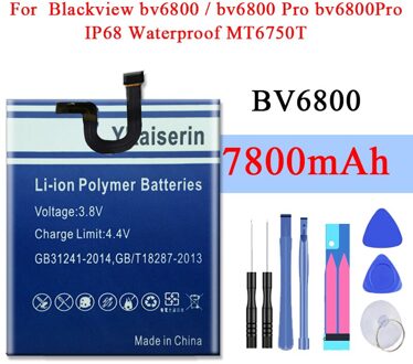 Voor Blackview BV6800 Batterij 7800Mah Vervanging Voor Blackview BV6800 Pro IP68 Waterdichte MT6750T Smart Phone