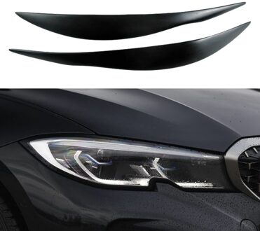 Voor Bmw 3 Serie F30 F35 320I 320Li Glanzend Zwart Koplampen Wenkbrauw Ooglid Trim Cover Sticker Inbouwen