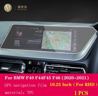 Voor Bmw F40 F44F45 F46 Serie 1 2 Auto Gps Navigatie Beschermende Film Lcd Screen Tpu Film screen Protector Anti-Kras 10.25 duim For RHD