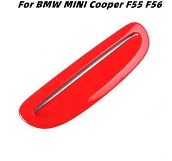 Voor Bmw Mini Cooper F55 F56 F57 Motorkap Luchtinlaat Trim Strip Carbon Fiber Stijl Auto Kap Verfraaiing Accessoires roze Rood