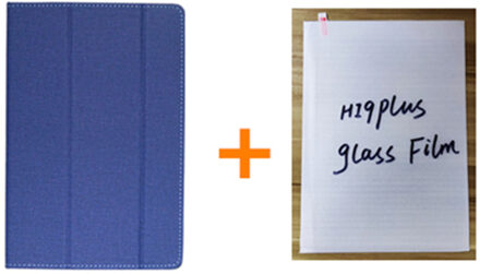 Voor Chuwi Hi9 Plus Case Stand Pu Leather Cover Voor Chuwi Hi9plus 10.8 "Tablet Pc Beschermhoes met blauw case add glass