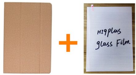 Voor Chuwi Hi9 Plus Case Stand Pu Leather Cover Voor Chuwi Hi9plus 10.8 "Tablet Pc Beschermhoes met goud case add glass