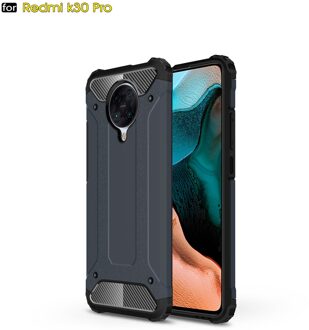Voor Coque Xiaomi Poco F2 Pro Case Little F2 Pro Heavy Armor Slim Hard Rubber Cover Silicone Telefoon Gevallen Voor xiaomi Poco F2 Pro marine blauw