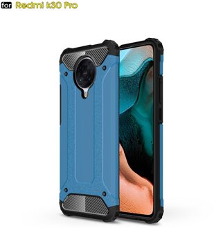 Voor Coque Xiaomi Poco F2 Pro Case Little F2 Pro Heavy Armor Slim Hard Rubber Cover Silicone Telefoon Gevallen Voor xiaomi Poco F2 Pro Skyblue