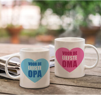 Voor de liefste Opa en Oma mok - Cadeau Opa en Oma