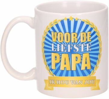 Voor de liefste papa mok / beker 300 ml Multikleur