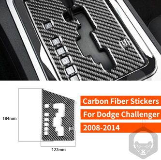Voor Dodge Challenger Carbon Fiber Gear Shift Cover Trim Sticker Auto Styling Interieur Gemodificeerde Accessoires Hellcats