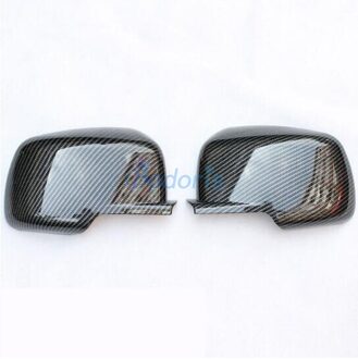 Voor Dodge Journey Jucv Fiat Freemont Hoogtepunt Deur Spiegel Overlay Rear View Cover Chrome Auto Styling Accessoires koolstofvezel kleur