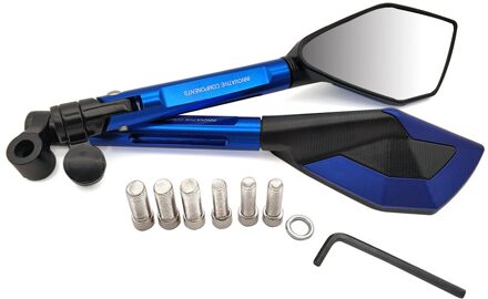Voor DUCATI 695 696 796 MONSTER HYPERMOTARD 796 MONSTER S2R 800 Motorcycle Spiegels Moto Side Achteruitkijkspiegel MirrorsCNC aluminium blauw