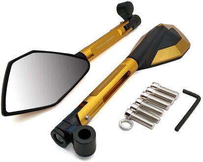 Voor DUCATI 695 696 796 MONSTER HYPERMOTARD 796 MONSTER S2R 800 Motorcycle Spiegels Moto Side Achteruitkijkspiegel MirrorsCNC aluminium goud