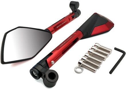 Voor DUCATI 695 696 796 MONSTER HYPERMOTARD 796 MONSTER S2R 800 Motorcycle Spiegels Moto Side Achteruitkijkspiegel MirrorsCNC aluminium rood