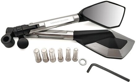 Voor DUCATI 695 696 796 MONSTER HYPERMOTARD 796 MONSTER S2R 800 Motorcycle Spiegels Moto Side Achteruitkijkspiegel MirrorsCNC aluminium zilver