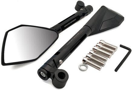 Voor DUCATI 695 696 796 MONSTER HYPERMOTARD 796 MONSTER S2R 800 Motorcycle Spiegels Moto Side Achteruitkijkspiegel MirrorsCNC aluminium zwart