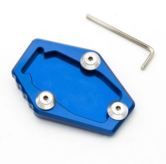Voor Ducati Moneter 696 Motor CNC Aluminium Kickstand Plaat Zijstandaard Voet Enlarger Extension Pad Cover blauw