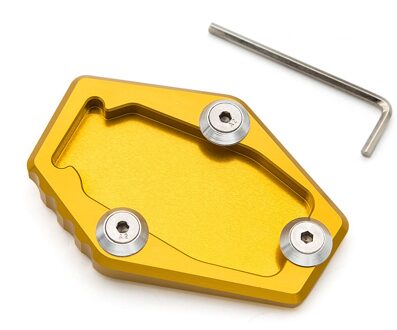 Voor Ducati Moneter 696 Motor CNC Aluminium Kickstand Plaat Zijstandaard Voet Enlarger Extension Pad Cover goud
